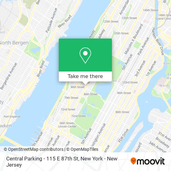 Central Parking - 115 E 87th St map