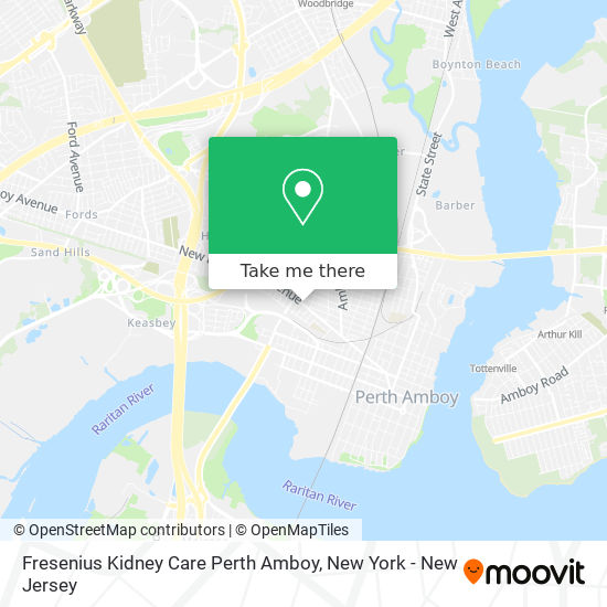 Fresenius Kidney Care Perth Amboy map