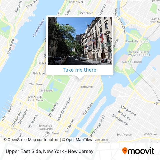 Mapa de Upper East Side