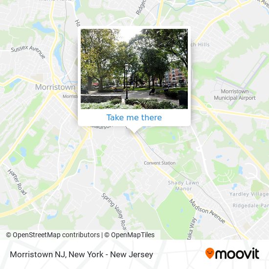 Morristown NJ map