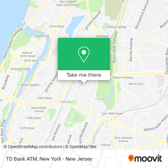 TD Bank ATM map