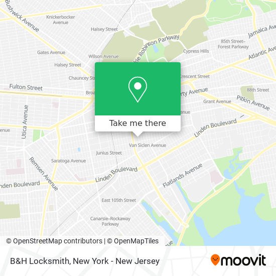 B&H Locksmith map