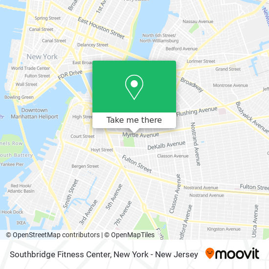 Mapa de Southbridge Fitness Center