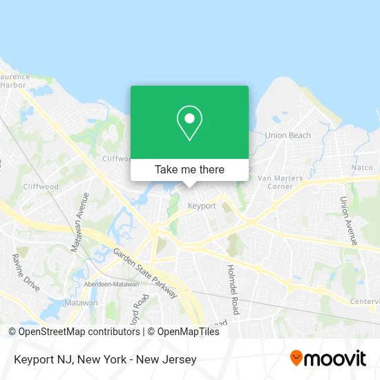 Keyport NJ map