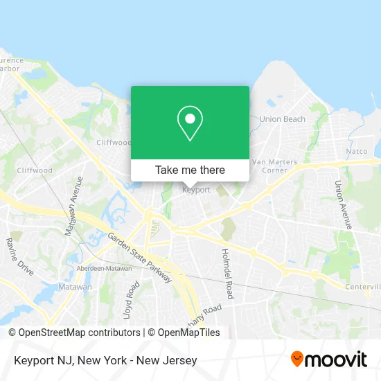 Keyport NJ map