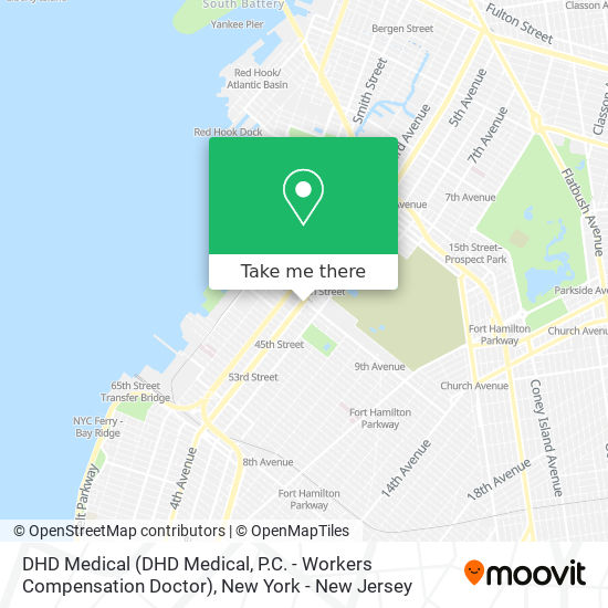 Mapa de DHD Medical (DHD Medical, P.C. - Workers Compensation Doctor)
