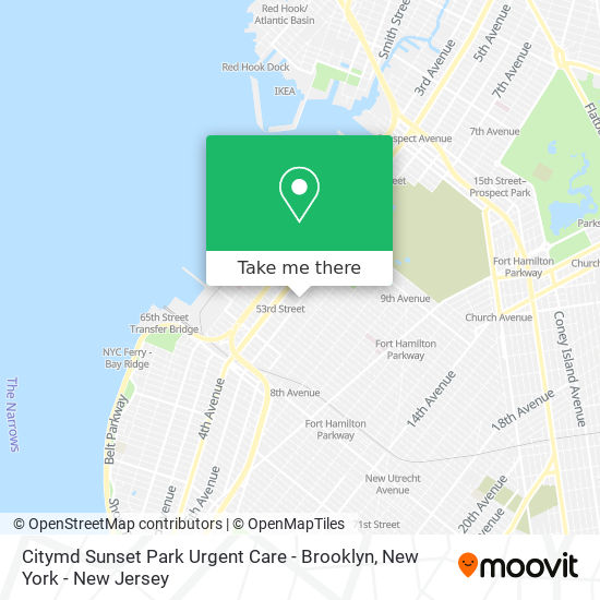 Citymd Sunset Park Urgent Care - Brooklyn map