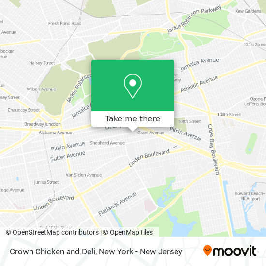 Crown Chicken and Deli map