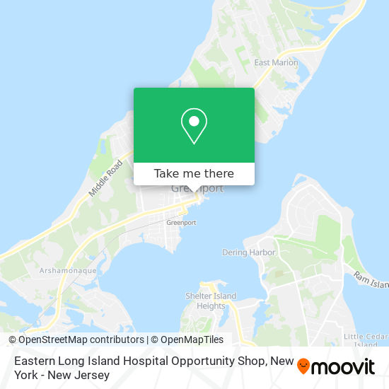 Eastern Long Island Hospital Opportunity Shop map