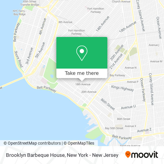 Mapa de Brooklyn Barbeque House