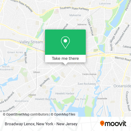 Broadway Lenox map