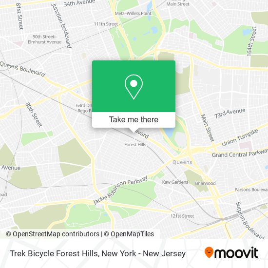 Mapa de Trek Bicycle Forest Hills