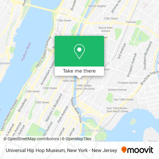 Universal Hip Hop Museum map