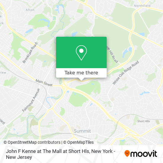 John F Kenne at The Mall at Short Hls map