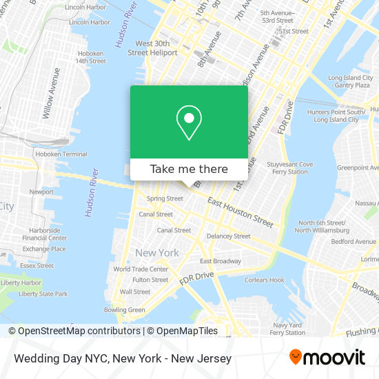 Wedding Day NYC map