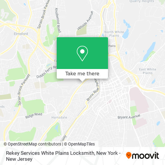 Rekey Services White Plains Locksmith map