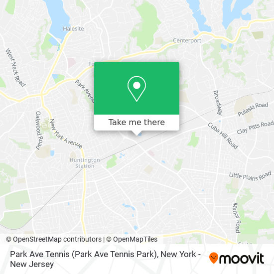 Park Ave Tennis map