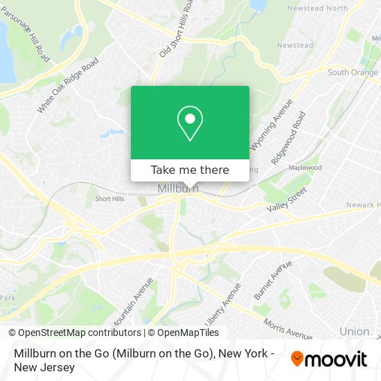 Millburn on the Go map