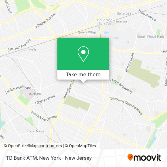 TD Bank ATM map