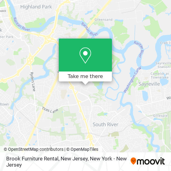 Brook Furniture Rental, New Jersey map