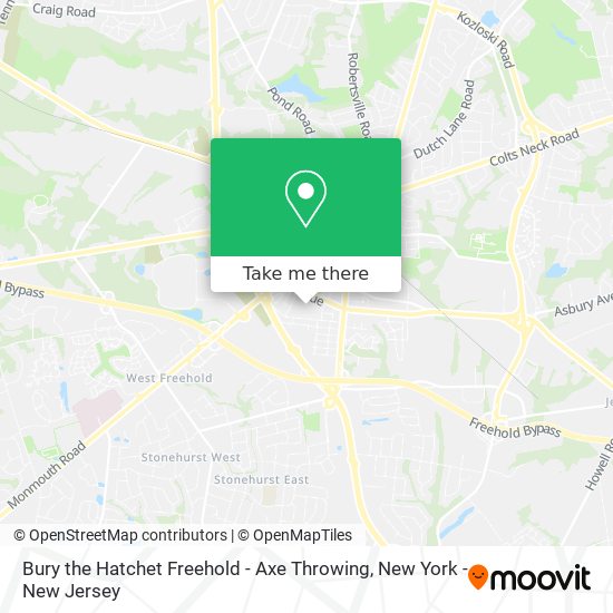 Bury the Hatchet Freehold - Axe Throwing map