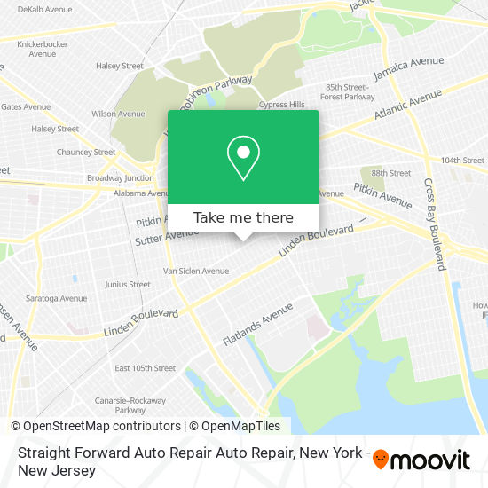 Mapa de Straight Forward Auto Repair Auto Repair