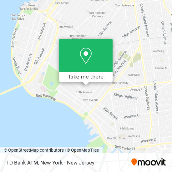 TD Bank ATM map