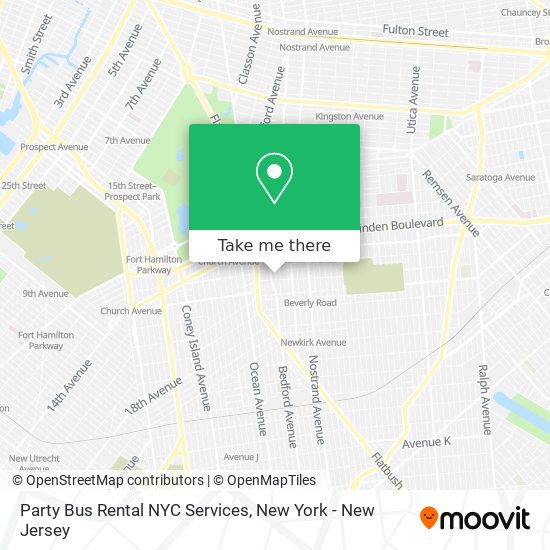 Party Bus Rental NYC Services map