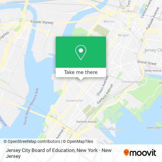 Mapa de Jersey City Board of Education