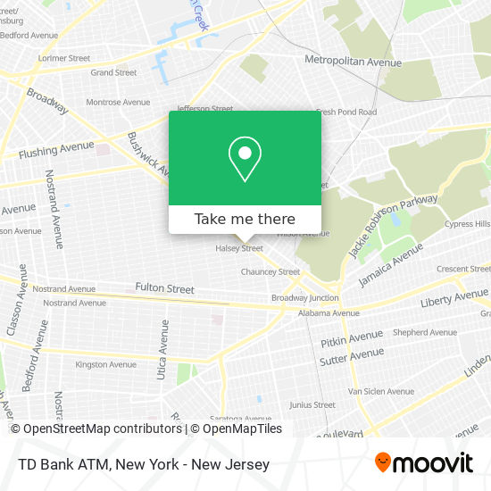 TD Bank ATM map