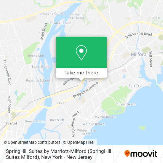 Mapa de SpringHill Suites by Marriott-Milford (SpringHill Suites Milford)