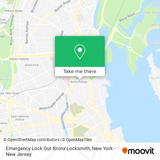 Emergency Lock Out Bronx Locksmith map