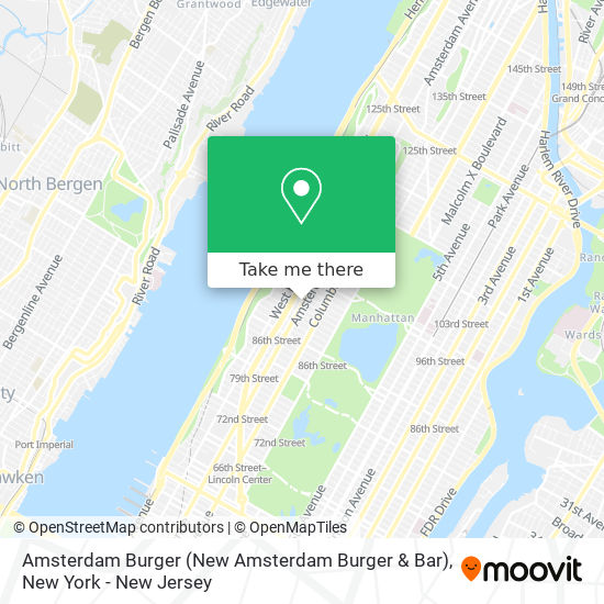 Mapa de Amsterdam Burger (New Amsterdam Burger & Bar)
