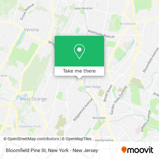 Bloomfield Pine St map