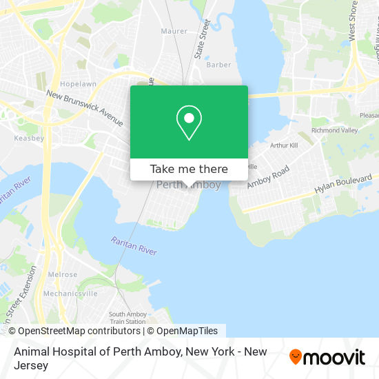 Mapa de Animal Hospital of Perth Amboy