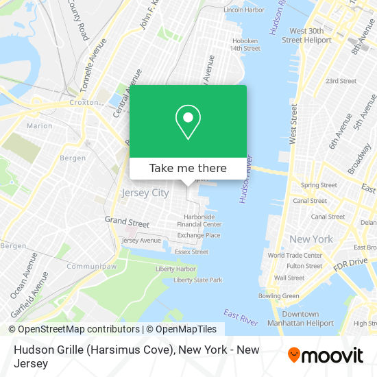 Mapa de Hudson Grille (Harsimus Cove)