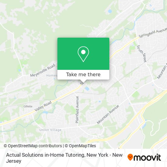 Actual Solutions in-Home Tutoring map