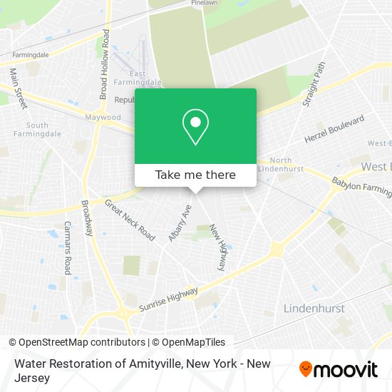 Water Restoration of Amityville map