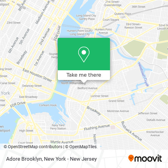 Adore Brooklyn map