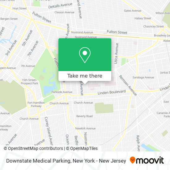 Downstate Medical Parking map