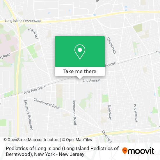 Mapa de Pediatrics of Long Island (Long Island Pedictrics of Berntwood)