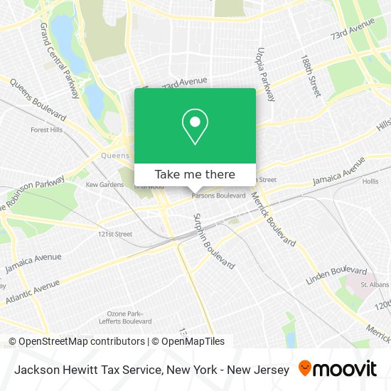 Jackson Hewitt Tax Service map