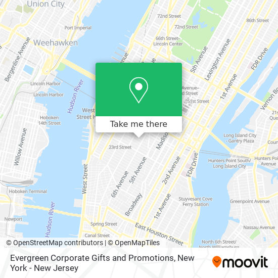 Evergreen Corporate Gifts and Promotions map