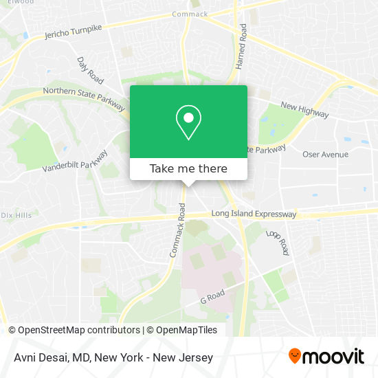 Avni Desai, MD map