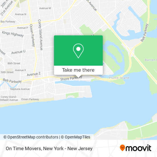 On Time Movers map