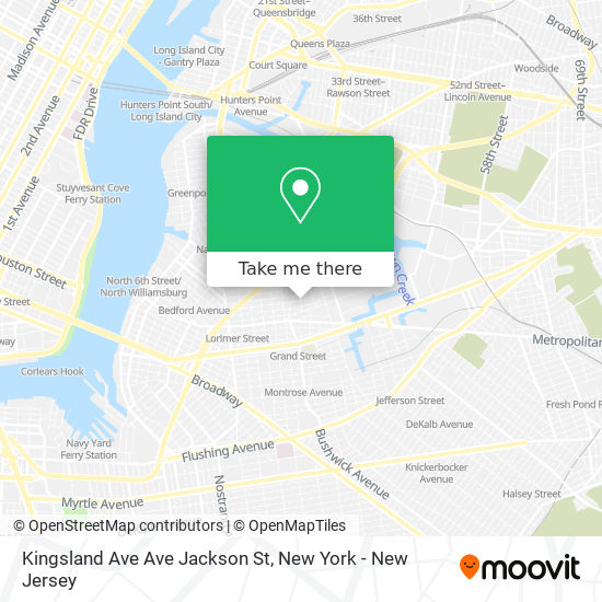 Mapa de Kingsland Ave Ave Jackson St