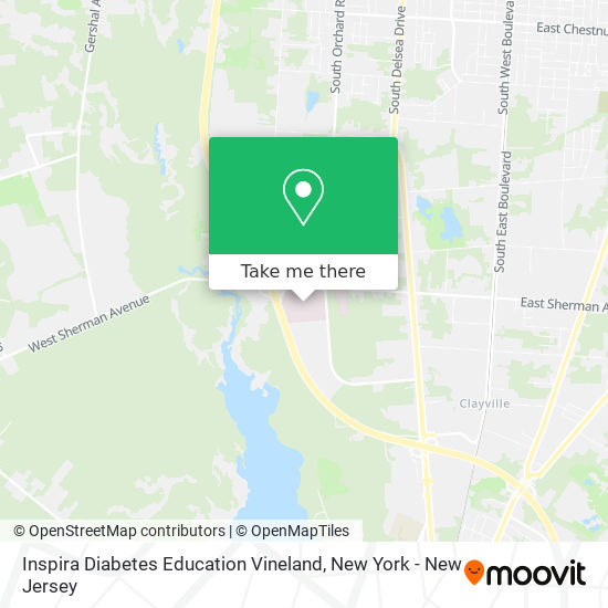 Mapa de Inspira Diabetes Education Vineland