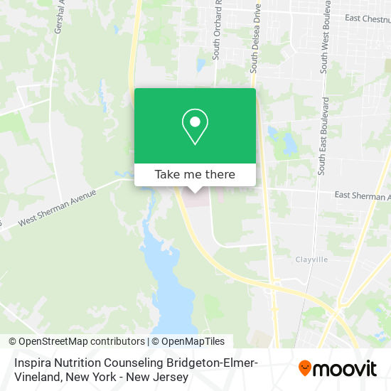 Inspira Nutrition Counseling Bridgeton-Elmer-Vineland map