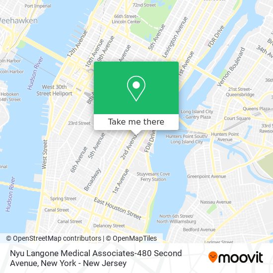 Nyu Langone Medical Associates-480 Second Avenue map
