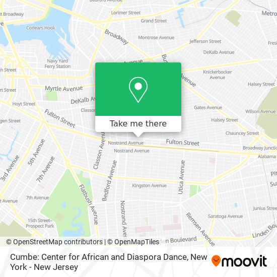 Mapa de Cumbe: Center for African and Diaspora Dance